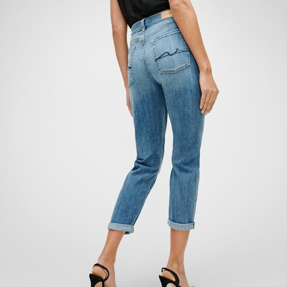 7 For All Mankind Luxe Josefina in Bright Light Broken Twill - Picture 3 of 9